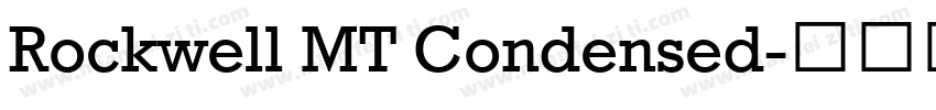 Rockwell MT Condensed字体转换